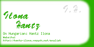 ilona hantz business card